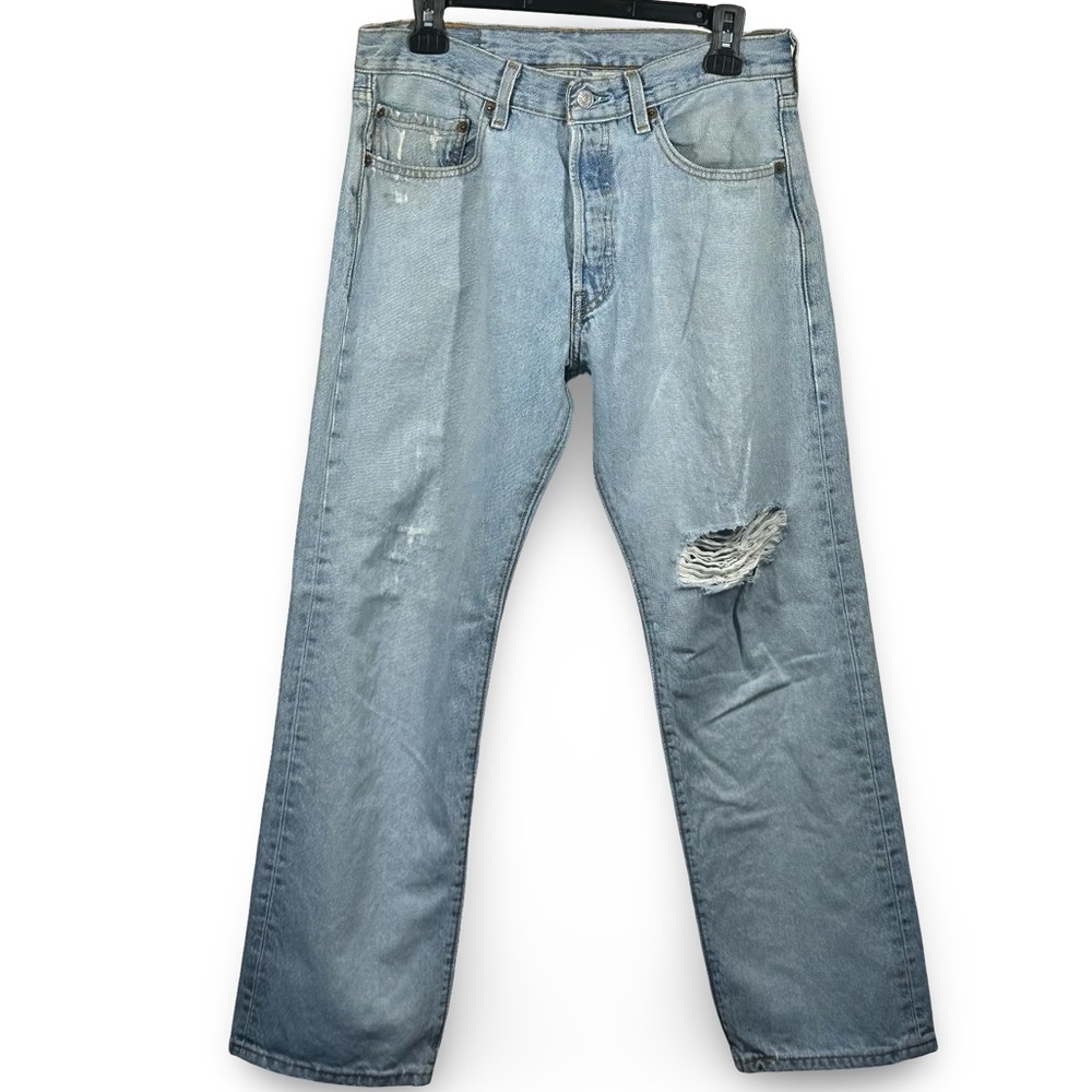 Levi’s Vintage 501 Jeans Size 33x30 Denim Red Tab 2003 Y2K Distressed
